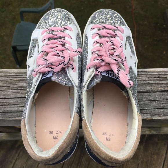 Golden Goose Superstar Glitter/White Star 36 NIB - Picture 7 of 10